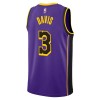 Män Los Angeles Lakers Tröja Anthony Davis 3 Jordan 2022-23 Statement Edition Lila Swingman